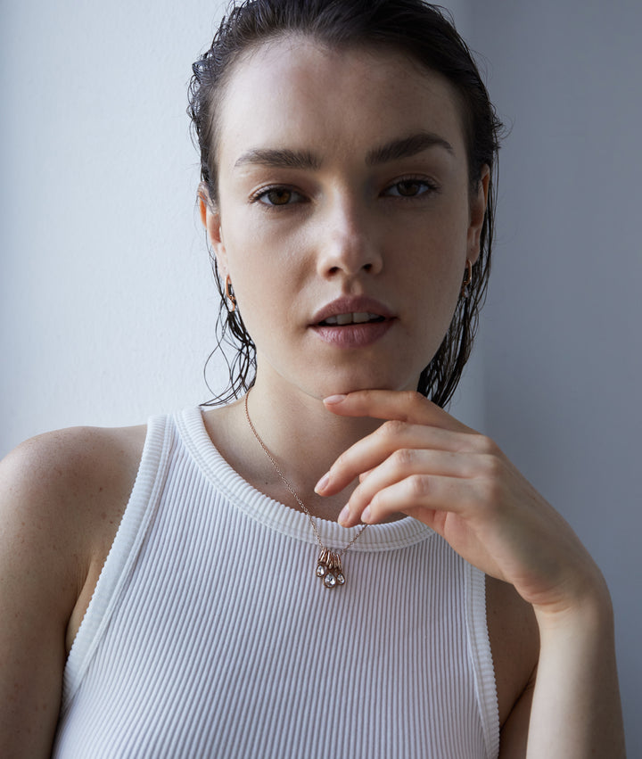 Like Diamonds Creole mit Anhänger in Rosé
