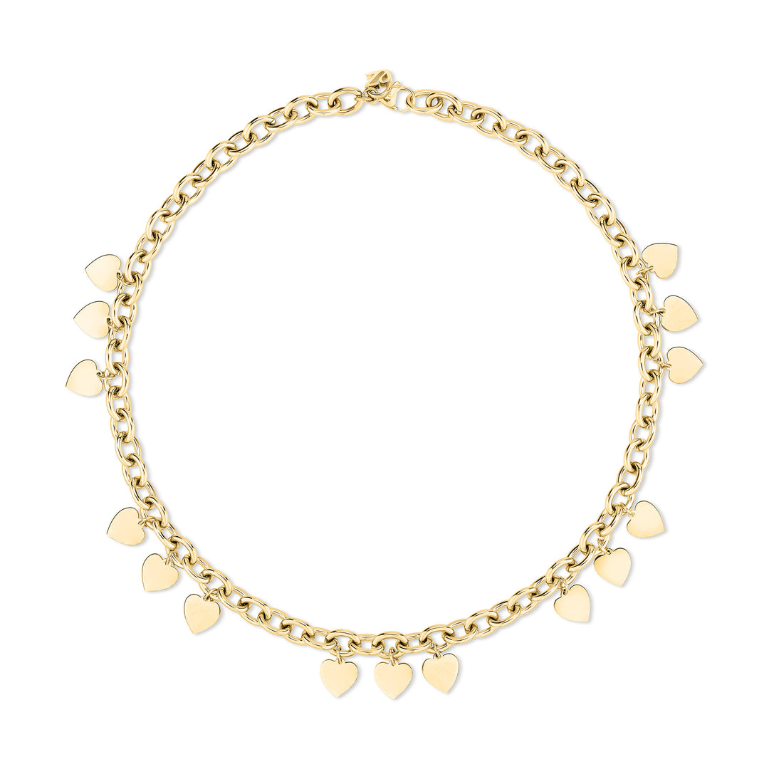 Endless Love Halskette mit mehreren Herzanhängern in Gold